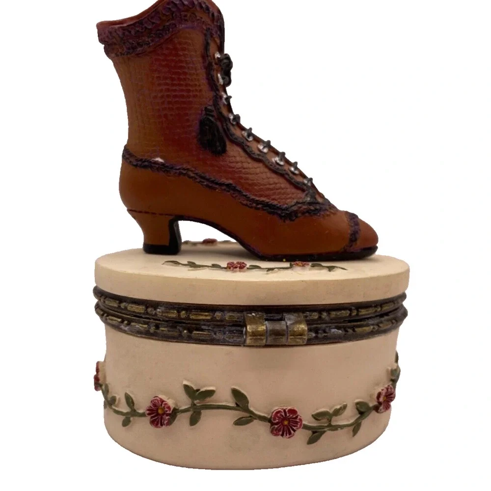 Victorian Boot Trinket Box, Hinged